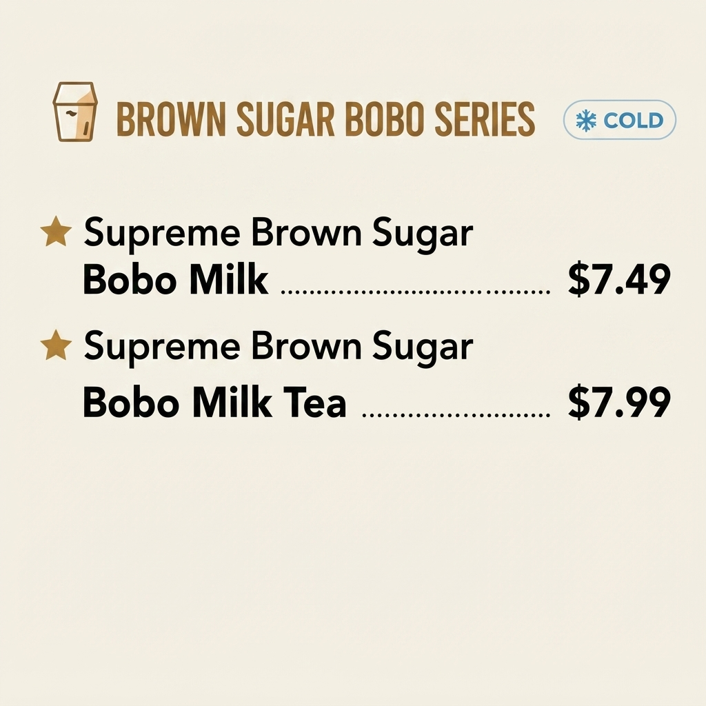 HeyTea Brown Sugar Bobo Series