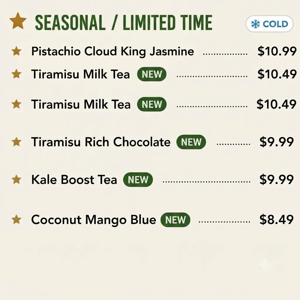 HeyTea Seasonal or Limited Time