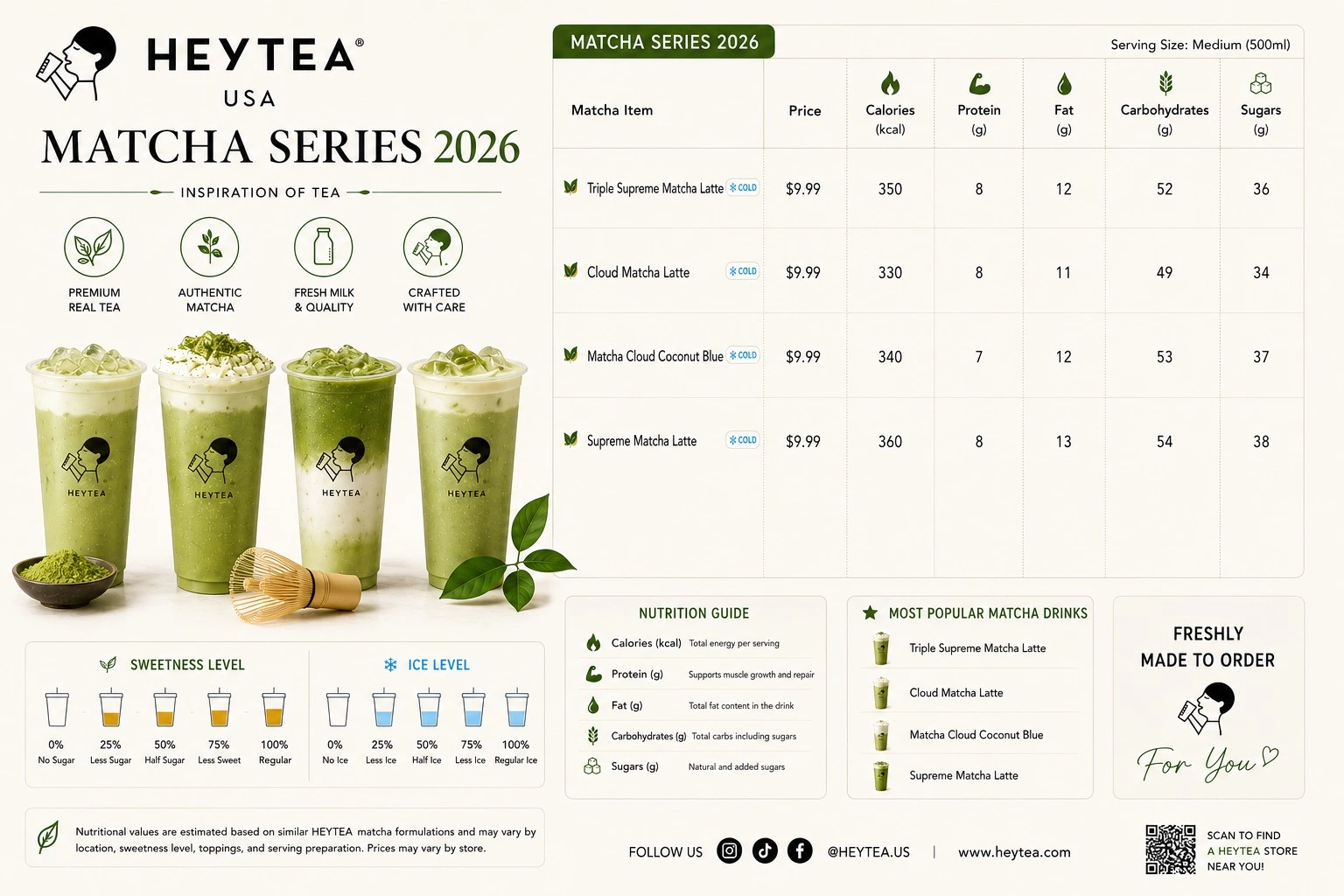 Heytea Matcha Menu Heytea Matcha Menu